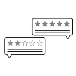 Feedback and customer reviews are testimonials icon